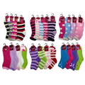 Girl's Fuzzy Ankle Sock Mega Mix (Size 6 - 8)